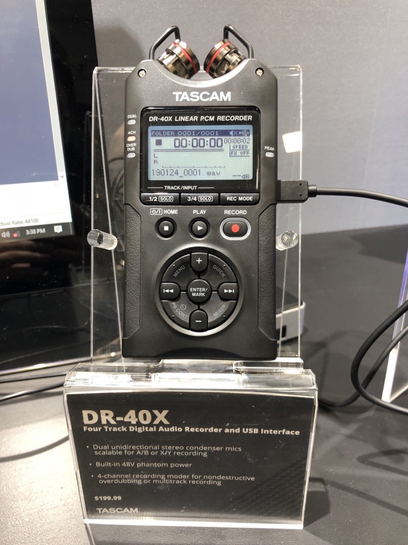 NAMM 2019 展會：Tascam 三款 DR-X 系列手持錄音機(jī)第一時間上手