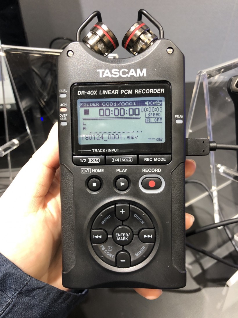 NAMM 2019 展會：Tascam 三款 DR-X 系列手持錄音機(jī)第一時間上手